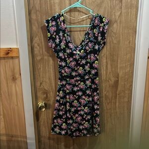 Floral V-Neck Dress with open back